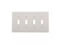 Cooper Eaton 2054W-BOX Wallplate 4G Toggle Thermoset Mid White | Durable & Stylish