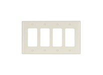 Cooper Eaton 2064LA-BOX Wallplate 4G Decorator Thermoset Mid Light Almond