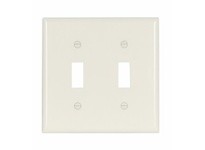 Cooper Eaton 2139A-BOX Wallplate 2G Toggle Thermoset Almond | Durable & Stylish