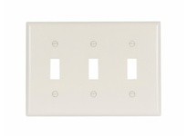 Cooper Eaton 2141LA-BOX Wallplate 3G Toggle Thermoset Light Almond | Buy Now