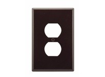 Cooper Eaton 2142B-BOX Wallplate 1G Duplex Receptacle Thermoset Brown