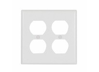 Cooper Eaton 2150W-BOX Wallplate 2G Duplex Receptacle Thermoset White | YarinInd