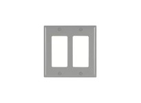 Cooper Eaton 2152GY-BOX Wallplate 2G Decorator Thermoset Gray | YarinInd
