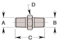 215373 FITTING-STR 1/16 NPT M x 1/8 NPT M | YarinInd