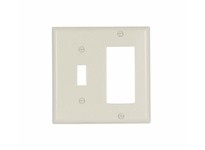 Cooper Eaton 2153A-BOX Wallplate 2G Tog/Deco Thermoset Almond