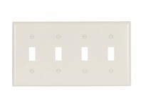 Cooper Eaton 2154LA-BOX Wallplate 4G Toggle Thermoset Light Almond | Buy Now