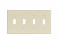 Cooper Eaton 2154V-BOX Wallplate 4G Toggle Thermoset Ivory