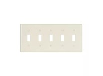 Cooper Eaton 2155LA Wallplate 5G Toggle Thermoset Std LA