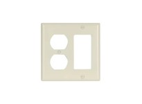 Cooper Eaton 2157A-BOX Wallplate 2G Dup/Deco Thermoset Almond