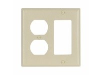 Cooper Eaton 2157V-BOX Wallplate 2G Dup/Deco Thermoset Ivory