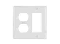 Cooper Eaton 2157W-BOX Wallplate 2G Dup/Deco Thermoset White | Durable & Stylish