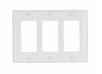 Cooper Eaton 2163W-BOX Wallplate 3G Decorator Thermoset White
