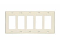Cooper Eaton 2165A-BOX Wallplate 5G Decorator Thermoset Almond | YarinInd