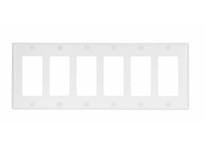 Cooper Eaton 2166W-BOX Wallplate 6G Decorator Thermoset Std White | YarinInd