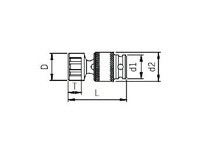 Sunex Tools 216UM 1/2" Dr. 16mm Universal Impact Socket