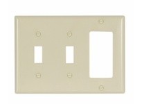 Cooper Eaton 2173V-BOX Wallplate 3G 2Tog/Deco Thermoset Ivory | Buy Now