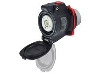 Meltric 22-14042-843 DXN20 RECEPTACLE POLY BLACK SIZE 1 IP 66/67 2P+G 20 A 480 VAC 60 Hz PADLOCK PAWL