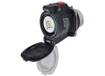 Meltric 22-14045-924 DXN20 RECEPTACLE POLY BLACK SIZE 1 IP 66/67 1P+N+G 20 A 277 VAC 60 Hz METAL PAWL (ON POLY RECEPTACLE)