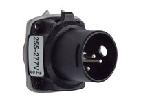 Meltric 22-18045 DXN20 INLET POLY BLACK SIZE 1 IP 66/67 1P+N+G 20 A 277 VAC 60 Hz