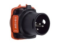 Meltric 22-18075 DXN20 INLET POLY BLACK SIZE 1 IP 66/67 1P+N+G 20 A 125 VAC 60 Hz