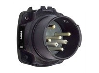 Meltric 22-38147-972-S74 DXN30 INLET POLY BLACK SIZE 2 IP 66/67 3P+N+G 30 A 550 VAC 60 Hz +2 AUX SPARE POSITION