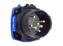 Meltric 22-38167-972 DXN30 INLET POLY BLACK SIZE 2 IP 66/67 3P+N+G 30 A 208 VAC 60 Hz +2 AUX