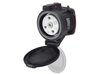 Meltric 22-64143-843 DXN60 RECEPTACLE POLY BLACK SIZE 3 IP 66/67 3P+G 60 A 600 VAC 60 Hz NO AUX PADLOCK PAWL