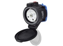 Meltric 22-64162 DXN60 RECEPTACLE POLY BLACK SIZE 3 IP 66/67 2P+G 60 A 208 VAC 60 Hz NO AUX