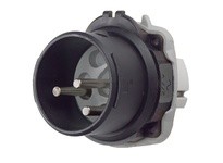 Meltric 22-68045 DXN60 INLET POLY BLACK SIZE 3 IP 66/67 1P+N+G 60 A 277 VAC 60 Hz NO AUX