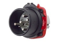 Meltric 22-68047-972 DXN60 INLET POLY BLACK SIZE 3 IP 66/67 3P+N+G 60 A 480 VAC 60 Hz +2 AUX