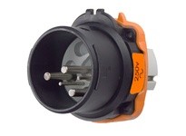 Meltric 22-68072-972 DXN60 INLET POLY BLACK SIZE 3 IP 66/67 2P+G 60 A 250 VAC 60 Hz +2 AUX
