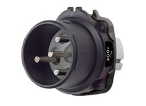 Meltric 22-68143 DXN60 INLET POLY BLACK SIZE 3 IP 66/67 3P+G 60 A 600 VAC 60 Hz NO AUX