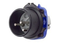 Meltric 22-68162 DXN60 INLET POLY BLACK SIZE 3 IP 66/67 2P+G 60 A 208 VAC 60 Hz NO AUX