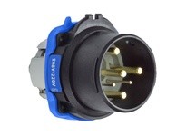 Meltric 22-68163-972 DXN60 INLET POLY BLACK SIZE 3 IP 66/67 3P+G 60 A 208 VAC 60 Hz +2 AUX