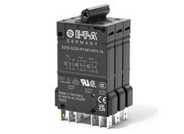 E-T-A 2210-S231-P1M1-Z241-12A Thermal Magnetic Circuit Breaker 1077 3 Pole Plug-In 277VAC/65VDC M1 1NC AUX INT and ON 12A