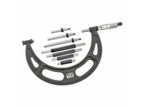 Starrett 224MARLZ Interchangeable Anvil Micrometer Set, Ratchet Thimble, 50-150mm RangeInterchangeable Anvil Micrometer Set, Rat