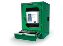 StrongHold 23-CC-240-RK Desktop Computer Cabinet with Keyboard Drawer 26x24x37