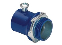 Bridgeport 231-SBLU 3/4" BLUE set screw EMT connector