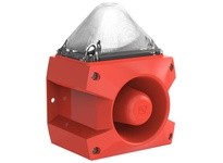Pfannenberg 23351154055 PA X 5-05 115 AC OR 7035 5 Joules Flashing Strobe Beacon with 80 Tone 4-stage Sounder 105 dB (