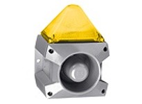 Pfannenberg 23351803055 PA X 5-05 24 DC YE 7035 5 Joules Flashing Strobe Beacon with 80 Tone 4-stage Sounder 105 dB (A