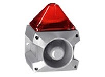 Pfannenberg 23351805055 PA X 5-05 24 DC RD 7035 5 Joules Flashing Strobe Beacon with 80 Tone 4-stage Sounder 105 dB (A