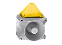 Pfannenberg 23372803055 PA X 20-15 24 DC YE 7035 15 Joules Flashing Strobe Beacon with 80 Tone 4-stage Sounder 120 dB
