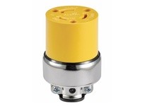 Cooper Eaton 2355-BOX Conn 20A 125/250V 3P3W Lkg Vinyl/Armd Yellow | Industrial Supplies