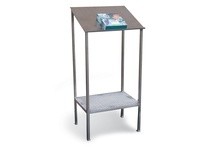 StrongHold 24.4-SD-WT-180-SS Stainless Steel Writing Table 24x18x52 1 Shelves