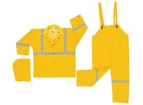 MCR 2403RX3 Luminator .35mm PVC/Poly Suit 3 PC W/Reflective Tape | Durable Safety Gear