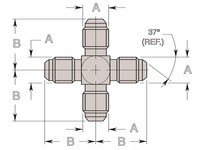 252999 FITTING-MALE CROSS | YarinInd