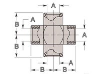 253001 FITTING-FEMALE CROSS 1/4 NPTF