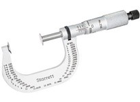 Starrett 256.1RL-2 Disc-Type Micrometer, Ratchet Thimble, 1-2" RangeDisc-Type Micrometer, Ratchet Thimble, 1-2" Range