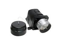 Meltric 26-26075-34 DX1 INLET/BOX METAL BLACK SIZE 8 IP 65 1P+N+G 20 A 125 VAC 60 Hz 3/4" NPT .430-.810"