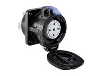 Meltric 26-34047 DX3 RECEPTACLE METAL BLACK SIZE 8 IP 65 3P+N+G 30 A 480 VAC 60 Hz